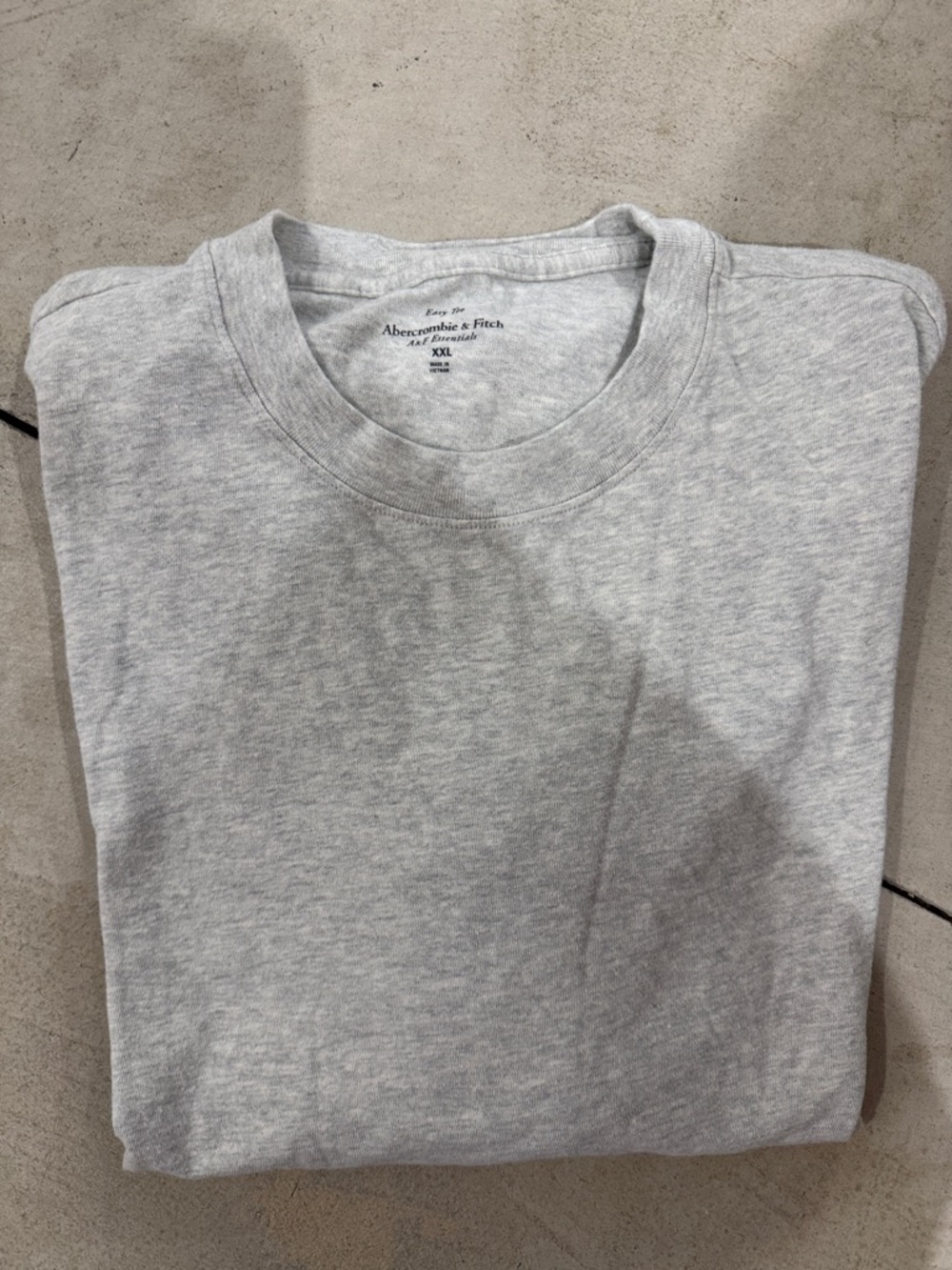 Abercrombie & Fitch Light Heather Gray Crewneck Tee